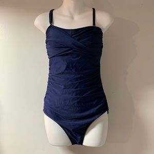 Chic Midnight Blue One-Piece Swimsuit NWOT